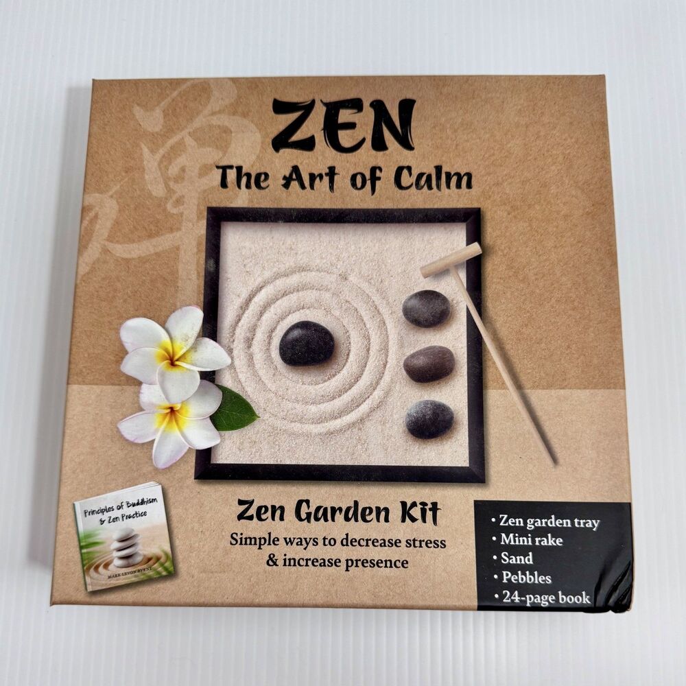 Zen Garden Kit Tabletop Decor Desk Relaxation Gift